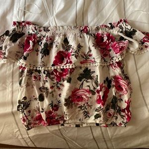 Off the shoulder crop top